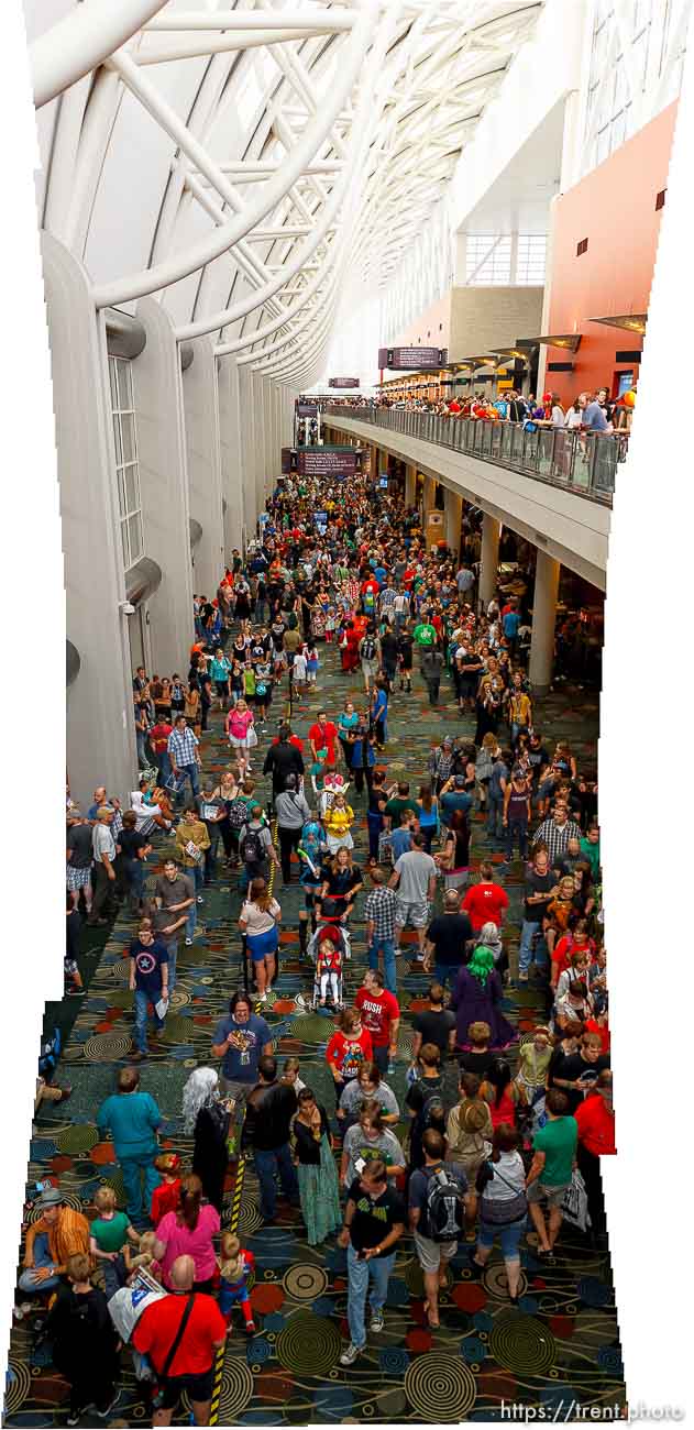 Trent Nelson  |  The Salt Lake Tribune
Large crowds fill the Salt Palace Convention Center at Salt Lake Comic Con in Salt Lake City Saturday, September 7, 2013.