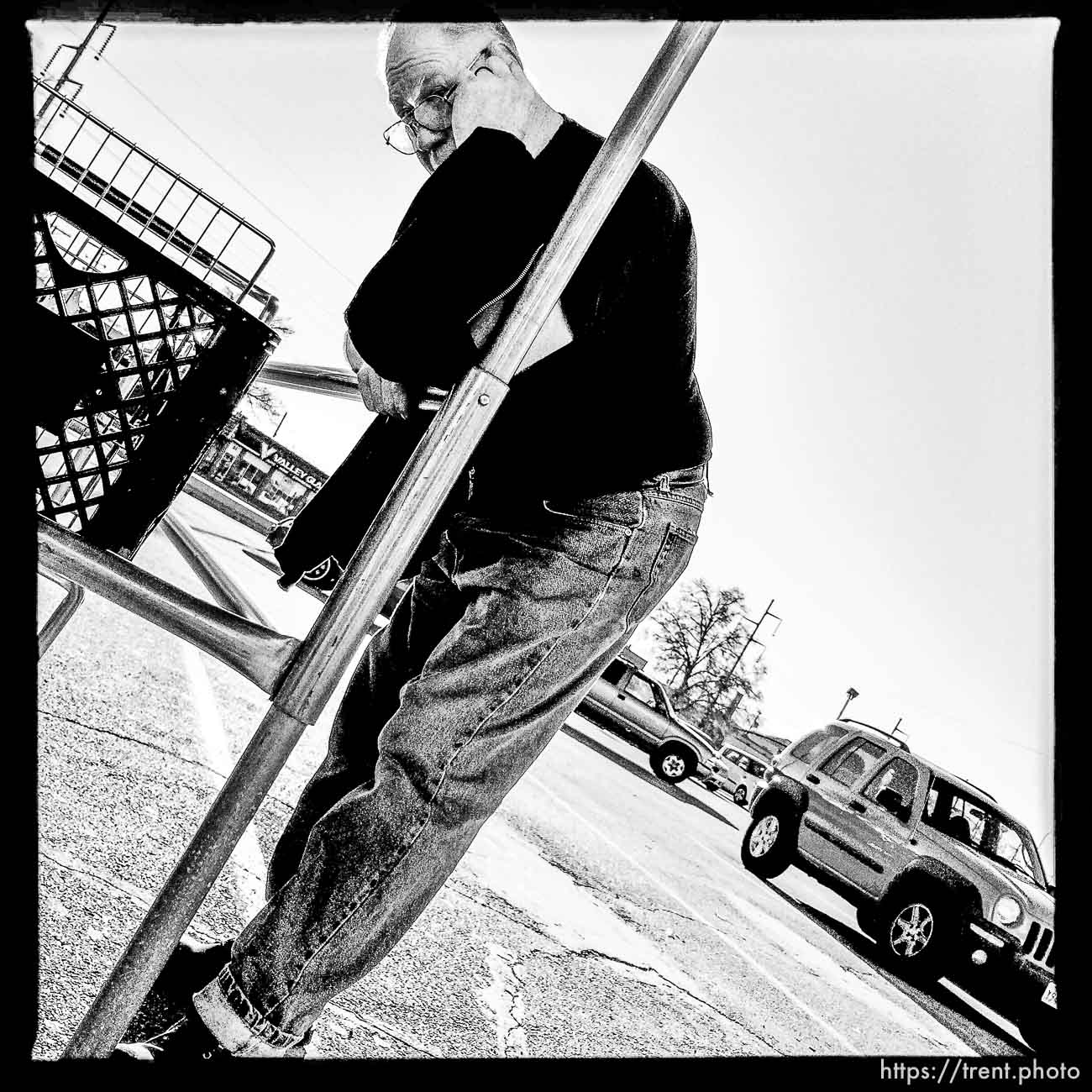 guy on phone, along State Street, Monday November 18, 2013.