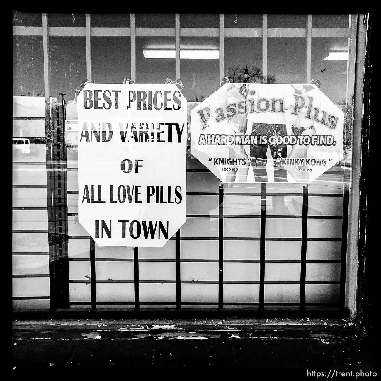 passion plus. best prices and variety of all love pills in town. along State Street, Monday November 18, 2013. knights. kinky kong.