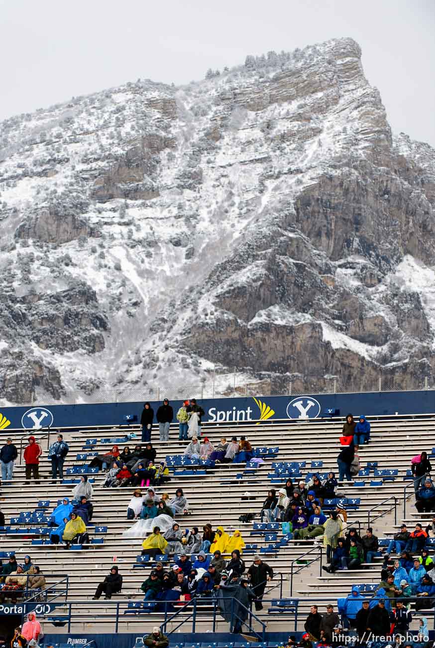 Trent Nelson  |  The Salt Lake Tribune
Fans in the fourth quarter, as BYU hosts Idaho State, college football at LaVell Edwards Stadium in Provo, Saturday November 16, 2013.