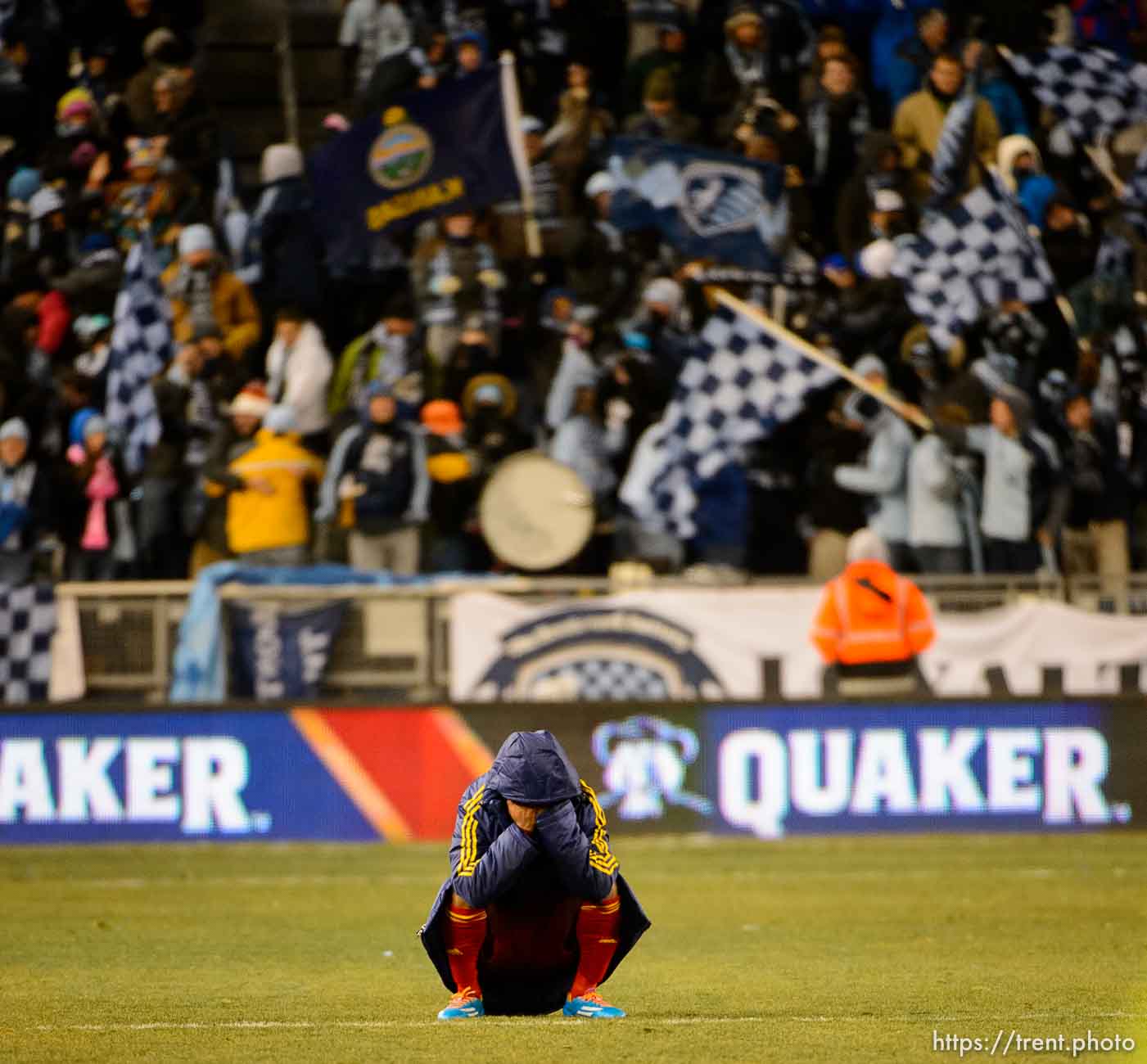 Trent Nelson  |  The Salt Lake Tribune
Real Salt Lake's Joao Plata (8) reacts to the loss as Real Salt Lake faces Sporting KC in the MLS Cup Final at Sporting Park in Kansas City, Saturday December 7, 2013.