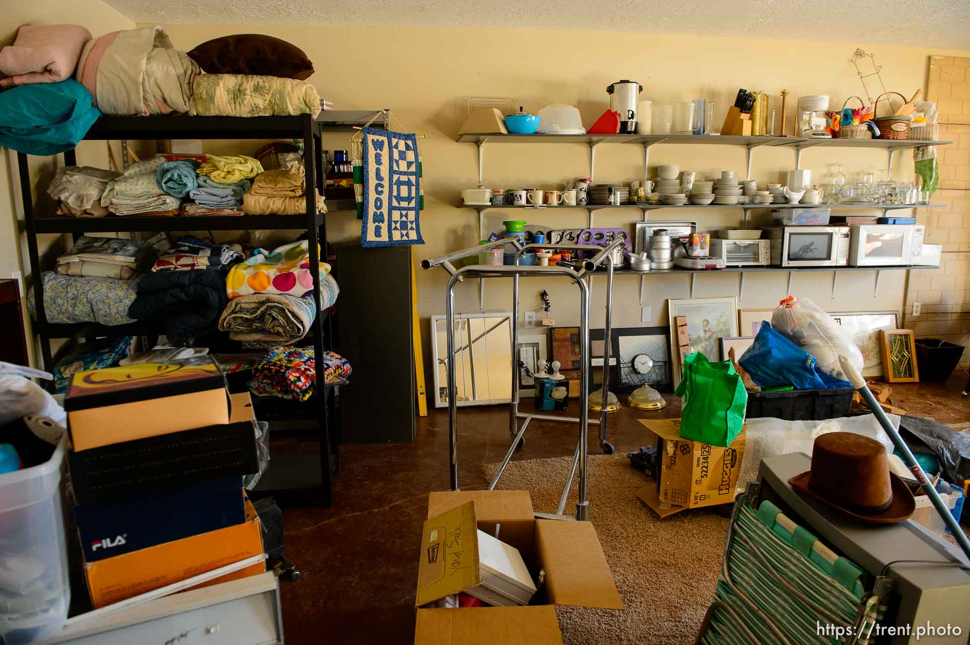 Trent Nelson  |  The Salt Lake Tribune
donations for a planned thrift store at the community center in Colorado City that is being set up by Holding Out Hope, Saturday December 14, 2013.