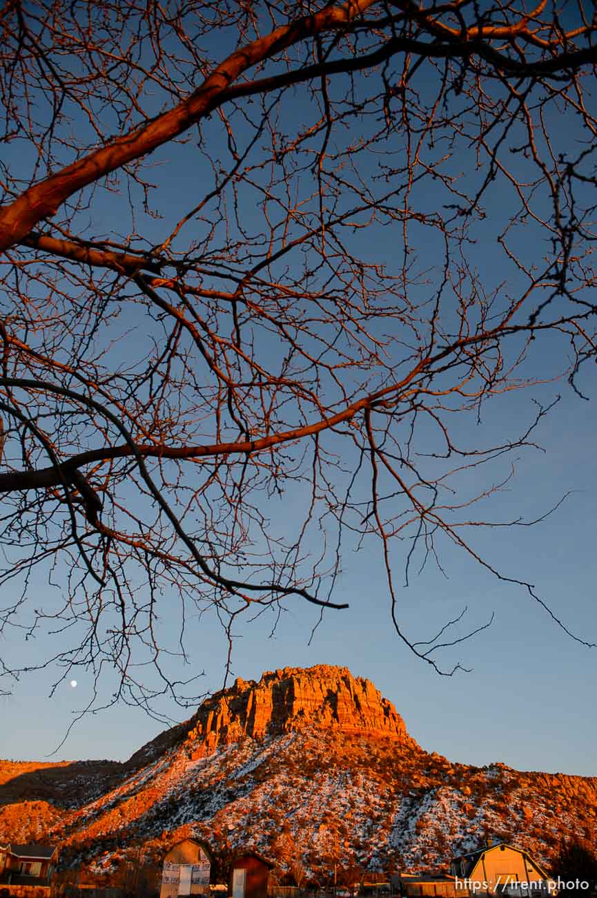 Trent Nelson  |  The Salt Lake Tribune
The sun sets on on Hildale and Colorado City Saturday December 14, 2013.