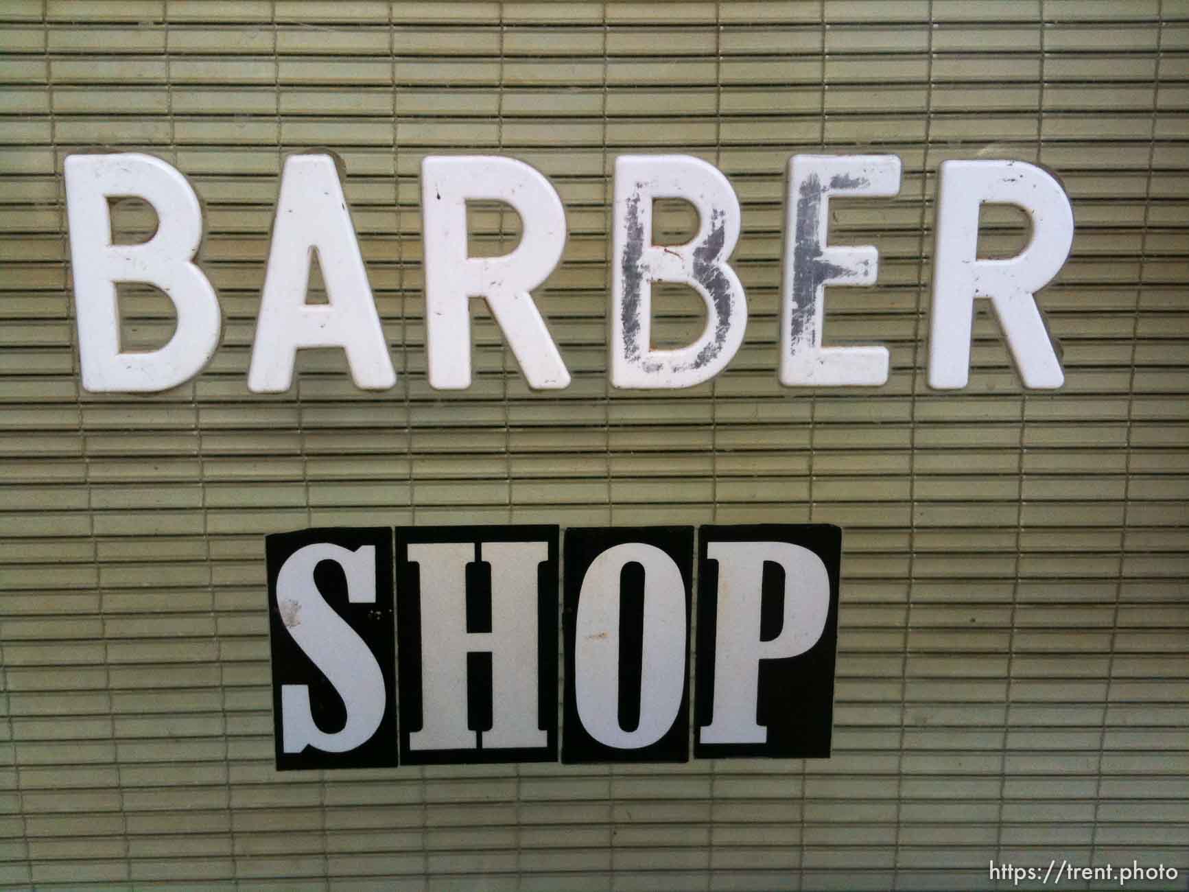 barber shop.