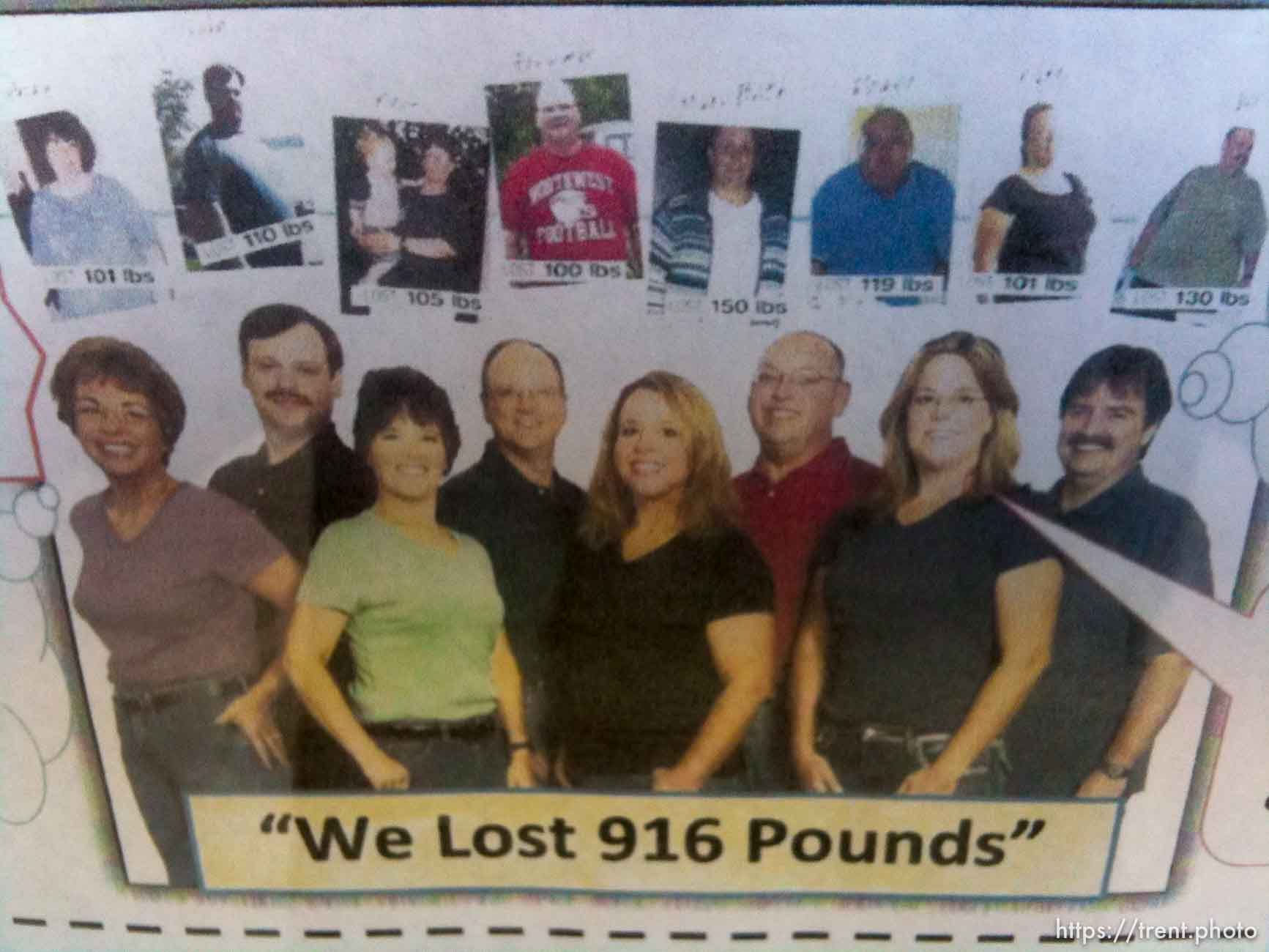 we lost 916 pounds.