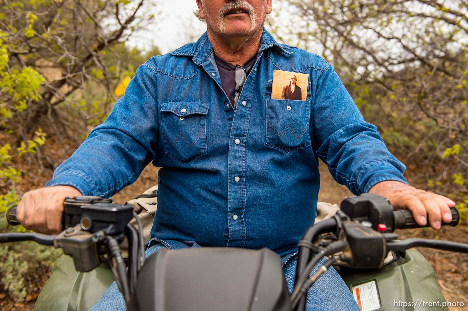 Trent Nelson  |  The Salt Lake Tribune
Motorized vehicles make their way through Recapture Canyon, which has been closed to motorized use since 2007, after a call to action by San Juan County Commissioner Phil Lyman. Saturday May 10, 2014 north of Blanding.