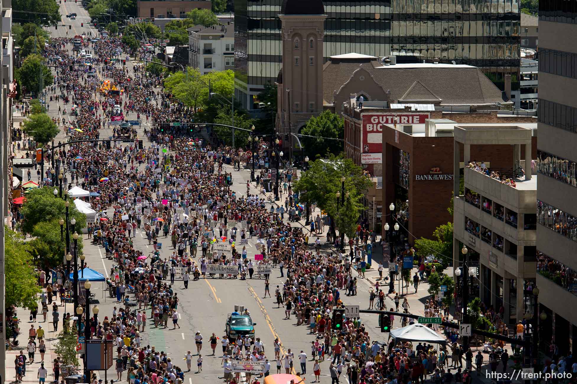 Trent Nelson  |  The Salt Lake Tribune
Pride parade, Sunday June 8, 2014. mormons building bridges