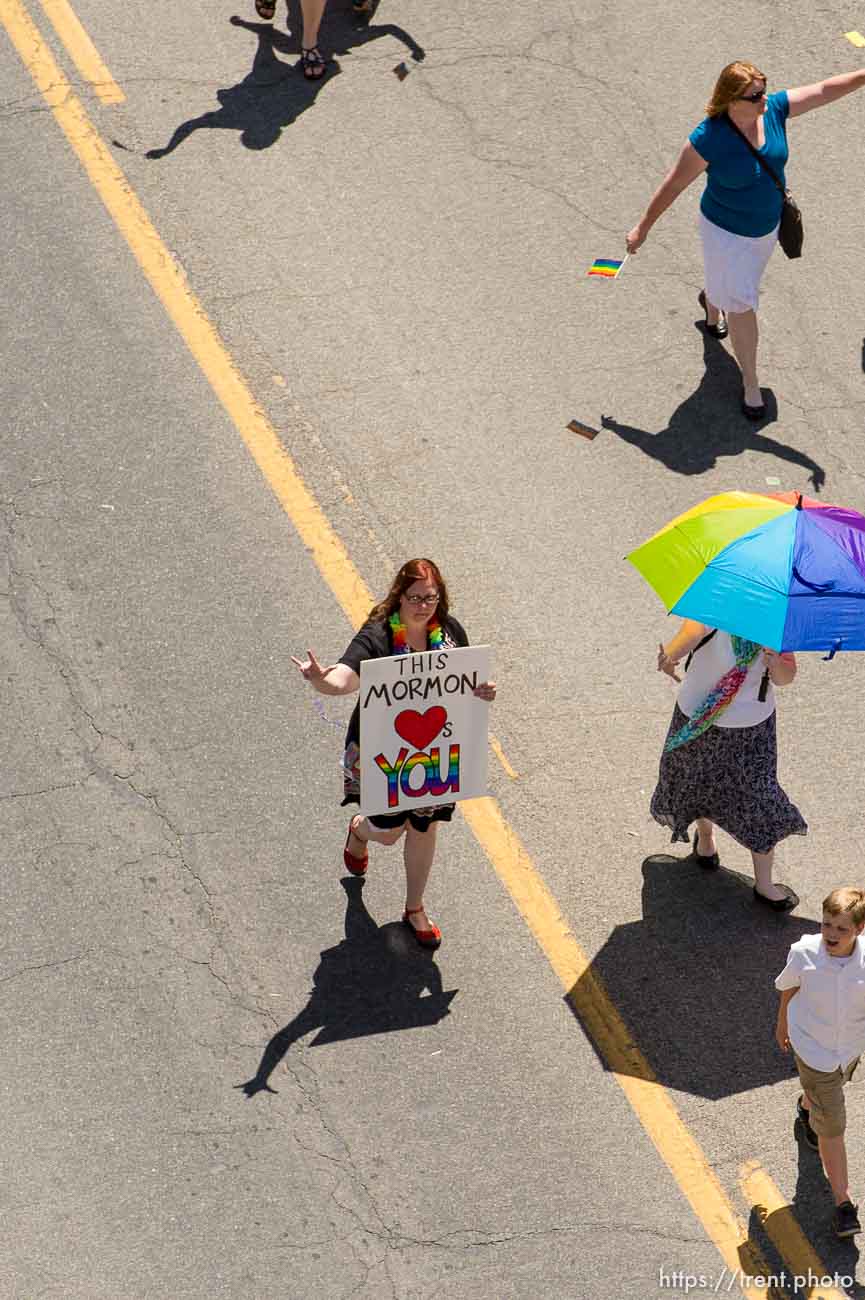 Trent Nelson  |  The Salt Lake Tribune
Pride parade, Sunday June 8, 2014. mormons building bridges