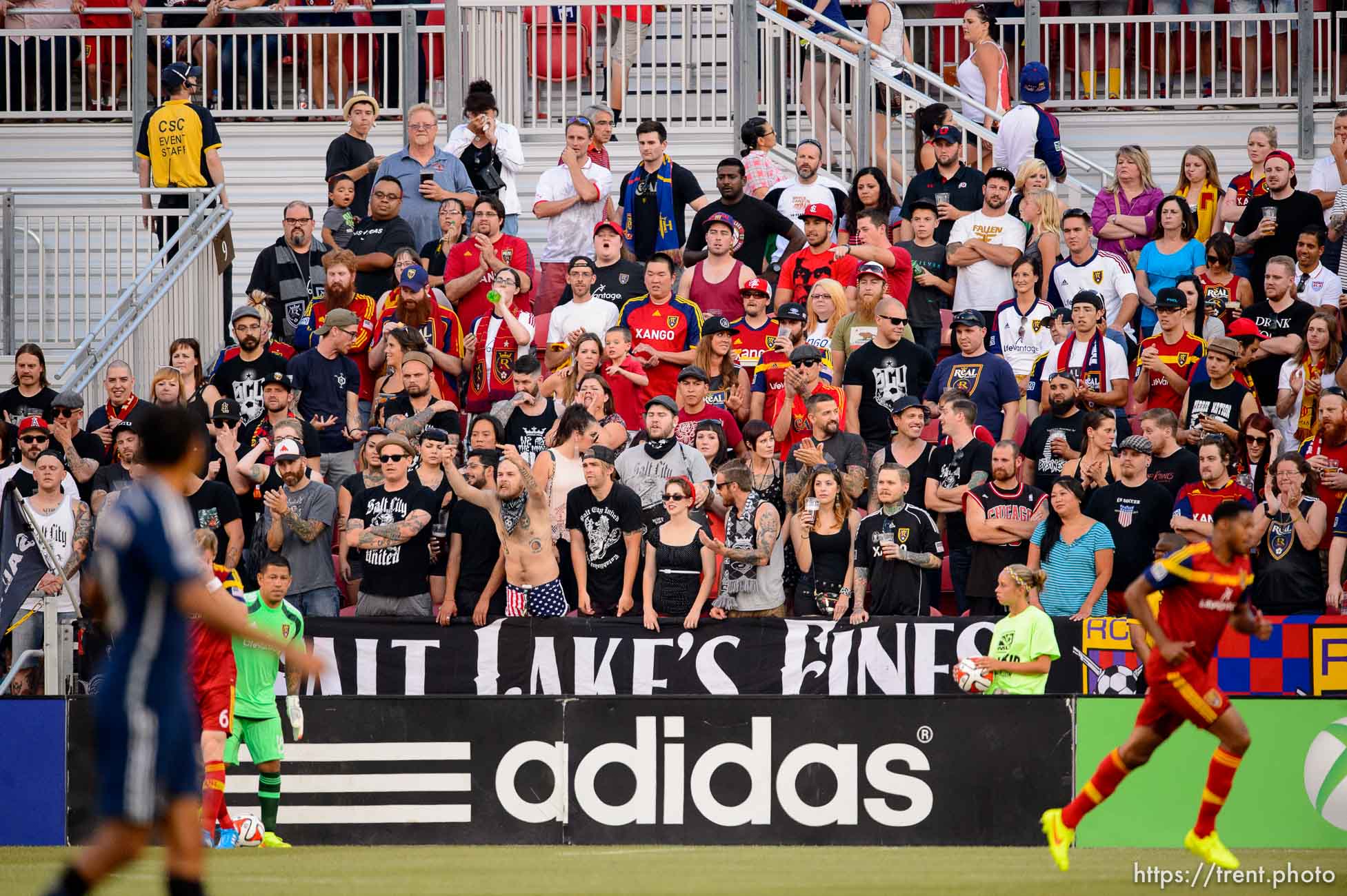 Trent Nelson  |  The Salt Lake Tribune
salt city united, as Real Salt Lake hosts Vancouver Whitecaps FC at Rio Tinto Stadium in Sandy, Saturday July 19, 2014.