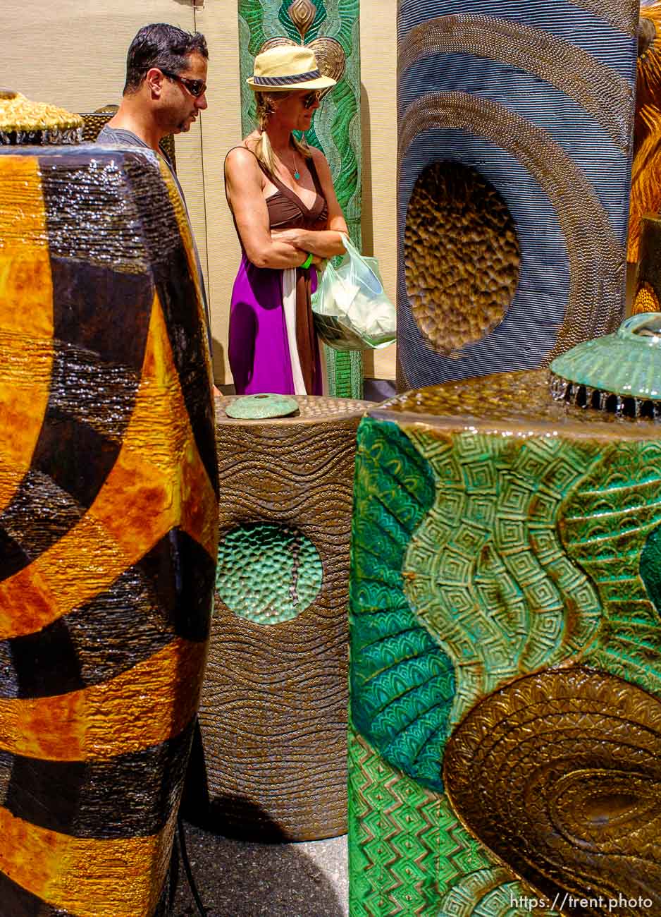 Trent Nelson  |  The Salt Lake Tribune
Fountains by Damien Jones at the Park City Arts Festival, Saturday August 2, 2014.