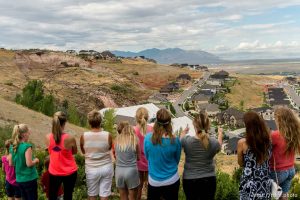 Trent Nelson  |  The Salt Lake Tribune
Onlookers take in the scene of a large mudslide in North Salt Lake that destroyed one home and caused the evacuation of dozens more, Tuesday August 5, 2014.