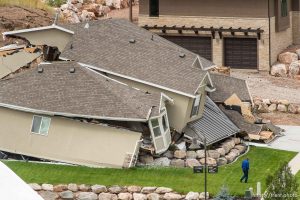 Trent Nelson  |  The Salt Lake Tribune
A large mudslide in North Salt Lake that destroyed one home and caused the evacuation of dozens more, Tuesday August 5, 2014.