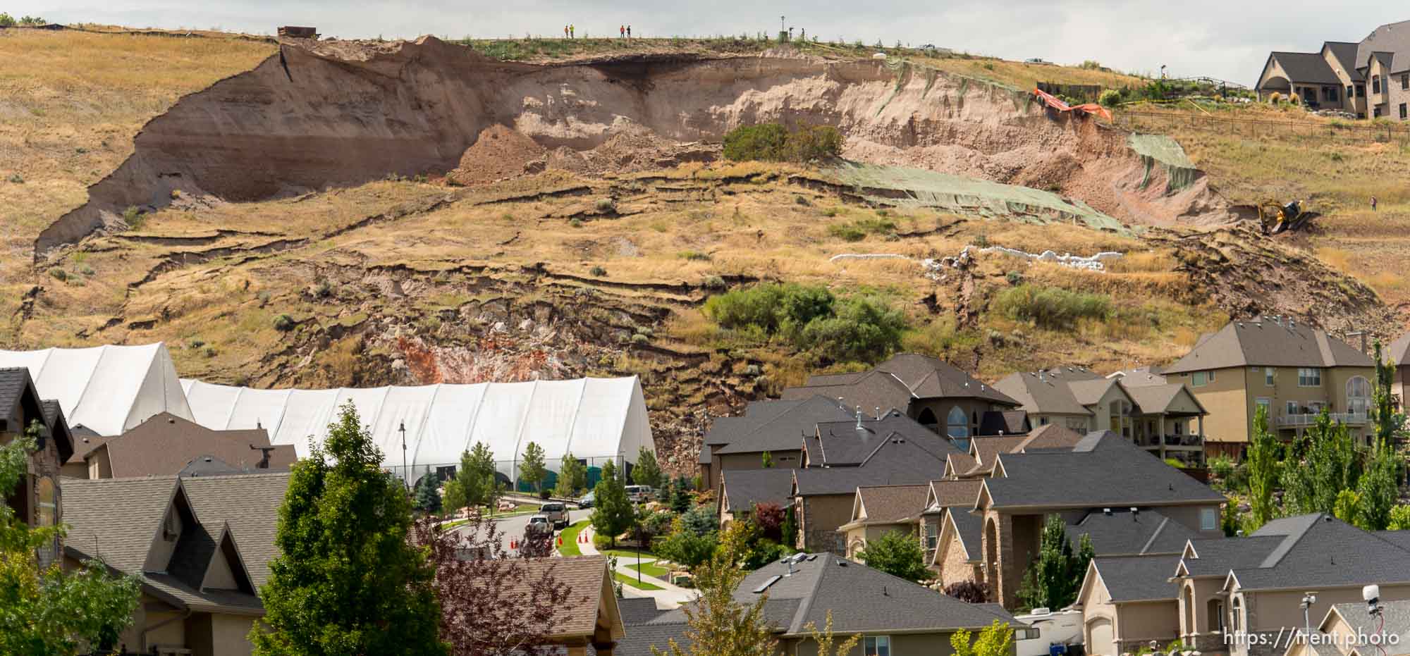 Trent Nelson  |  The Salt Lake Tribune
A large mudslide in North Salt Lake destroyed one home and caused the evacuation of dozens more, Tuesday August 5, 2014.