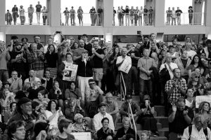 Trent Nelson  |  The Salt Lake Tribune
A large crowd at a rally to celebrate today's legalization of same-sex marriage, Monday October 6, 2014 in Salt Lake City.