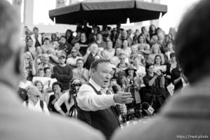 Trent Nelson  |  The Salt Lake Tribune
Sen. Jim Dabakis speaks at a rally to celebrate today's legalization of same-sex marriage, Monday October 6, 2014 in Salt Lake City.