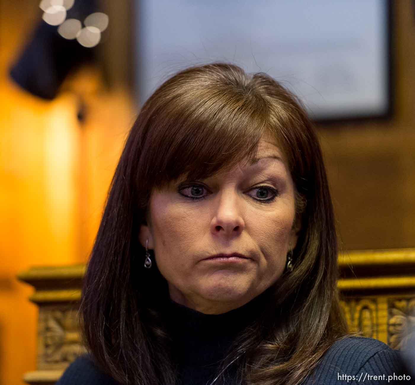 Trent Nelson  |  The Salt Lake Tribune
Darrien Hunt's mother Susan Hunt at a press conference in Salt Lake City, Friday October 17, 2014. An autopsy report released Friday says Darrien Hunt was shot several times in the back by Saratoga Springs police officers chasing him.