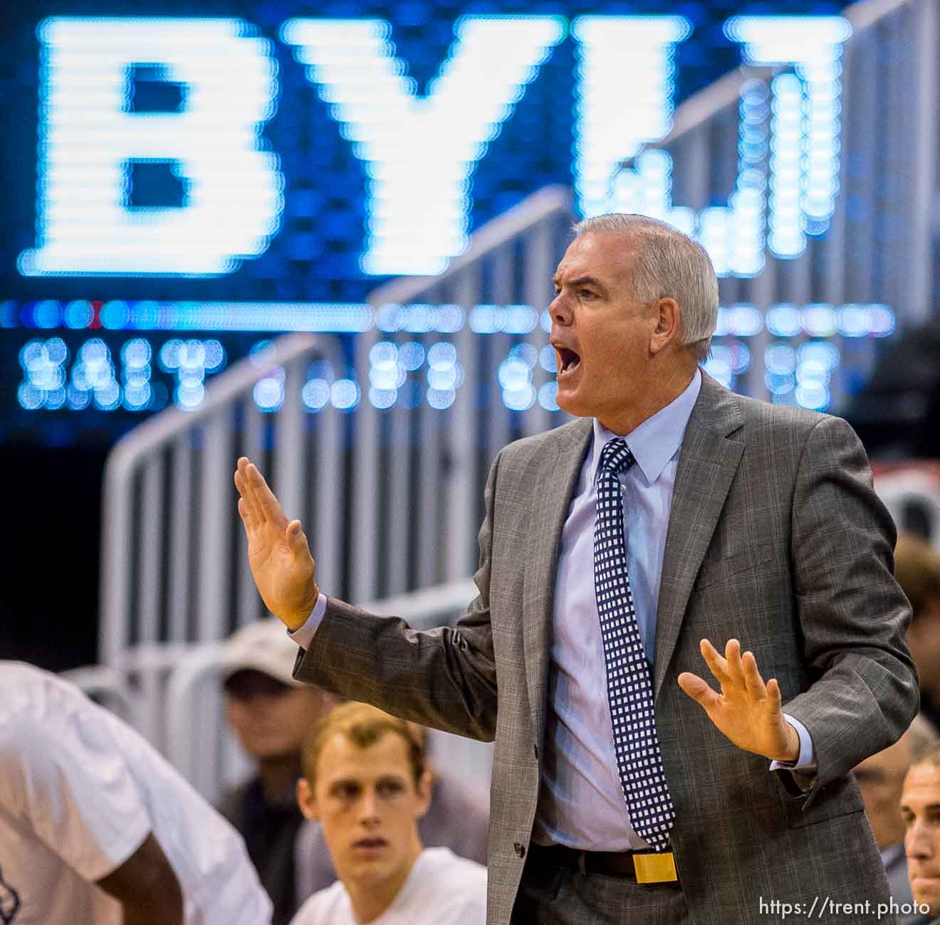 Trent Nelson  |  The Salt Lake Tribune
Brigham Young Cougars head coach Dave Rose as BYU faces Hawaii, college basketball at EnergySolutions Arena in Salt Lake City, Saturday December 6, 2014.