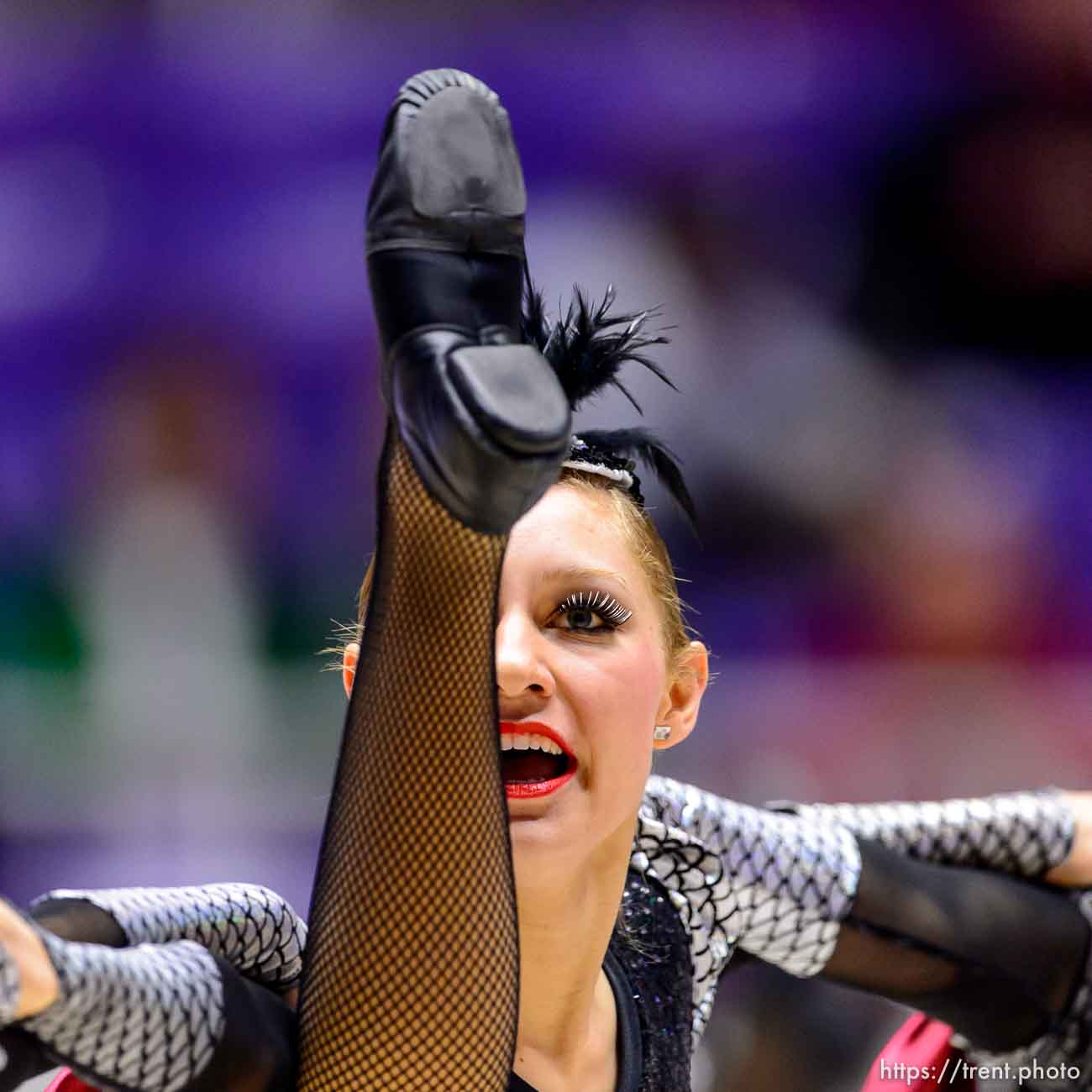 dancers as Maple Mountain faces Mountain Crest High School in the state 4A boys basketball tournament at the Dee Events Center in Ogden, Tuesday February 24, 2015.