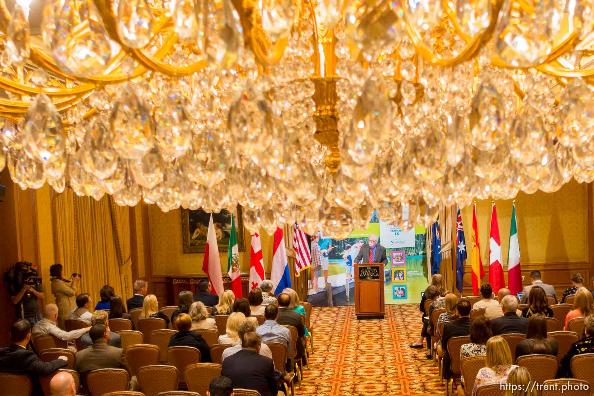 Trent Nelson  |  The Salt Lake Tribune
Allan Carlson speaks as the World Congress of Families IX hold a press conference at the Grand America Hotel in Salt Lake City, Tuesday May 12, 2015 to talk about their upcoming October conference.