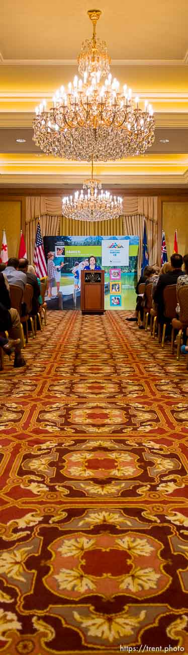 Trent Nelson  |  The Salt Lake Tribune
Janice Shaw Crouse speaks as the World Congress of Families IX hold a press conference at the Grand America Hotel in Salt Lake City, Tuesday May 12, 2015 to talk about their upcoming October conference.