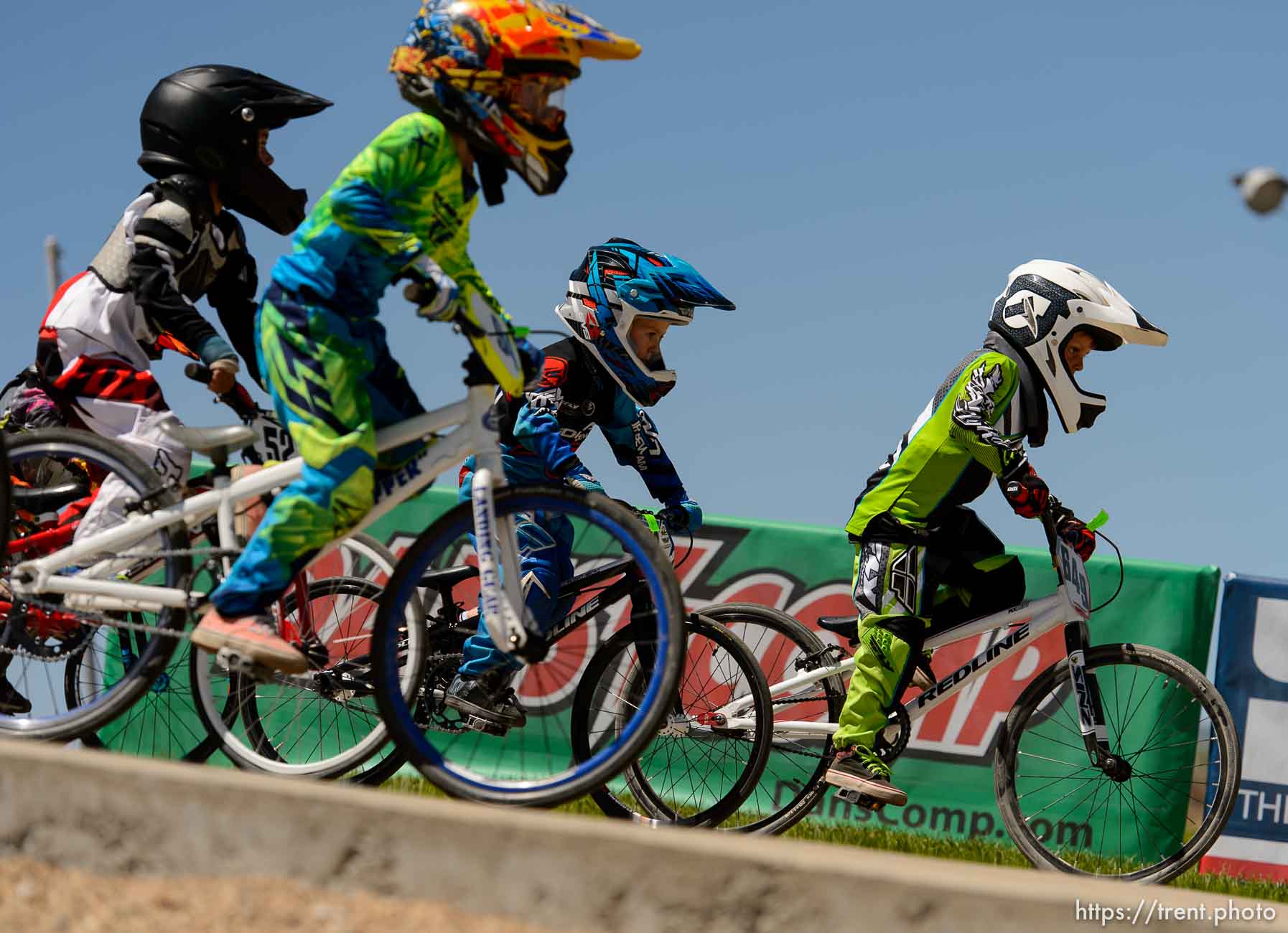 Trent Nelson  |  The Salt Lake Tribune
Riders at the U.S. BMX National Series at Rad Canyon BMX in South Jordan, Saturday June 13, 2015.