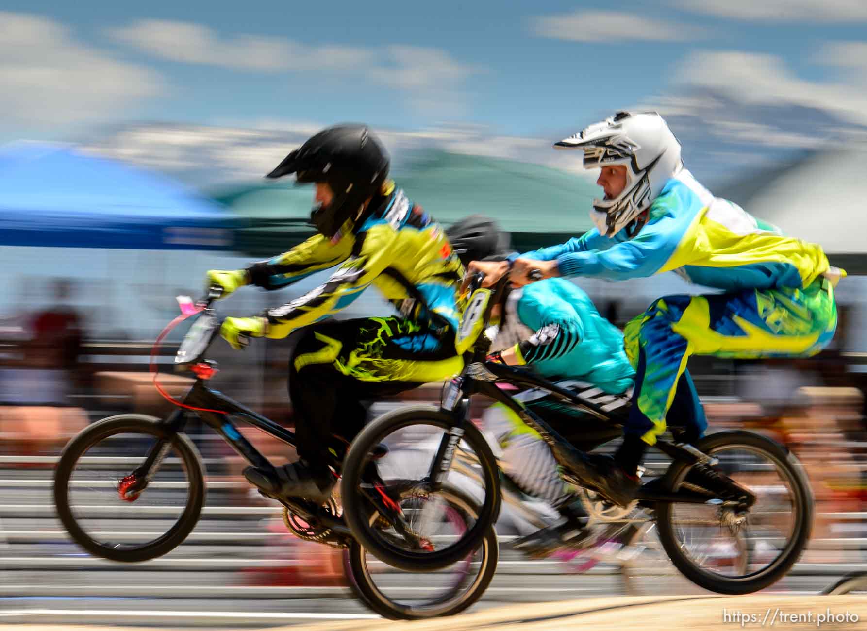 Trent Nelson  |  The Salt Lake Tribune
Riders in the expert class at the U.S. BMX National Series at Rad Canyon BMX in South Jordan, Saturday June 13, 2015.