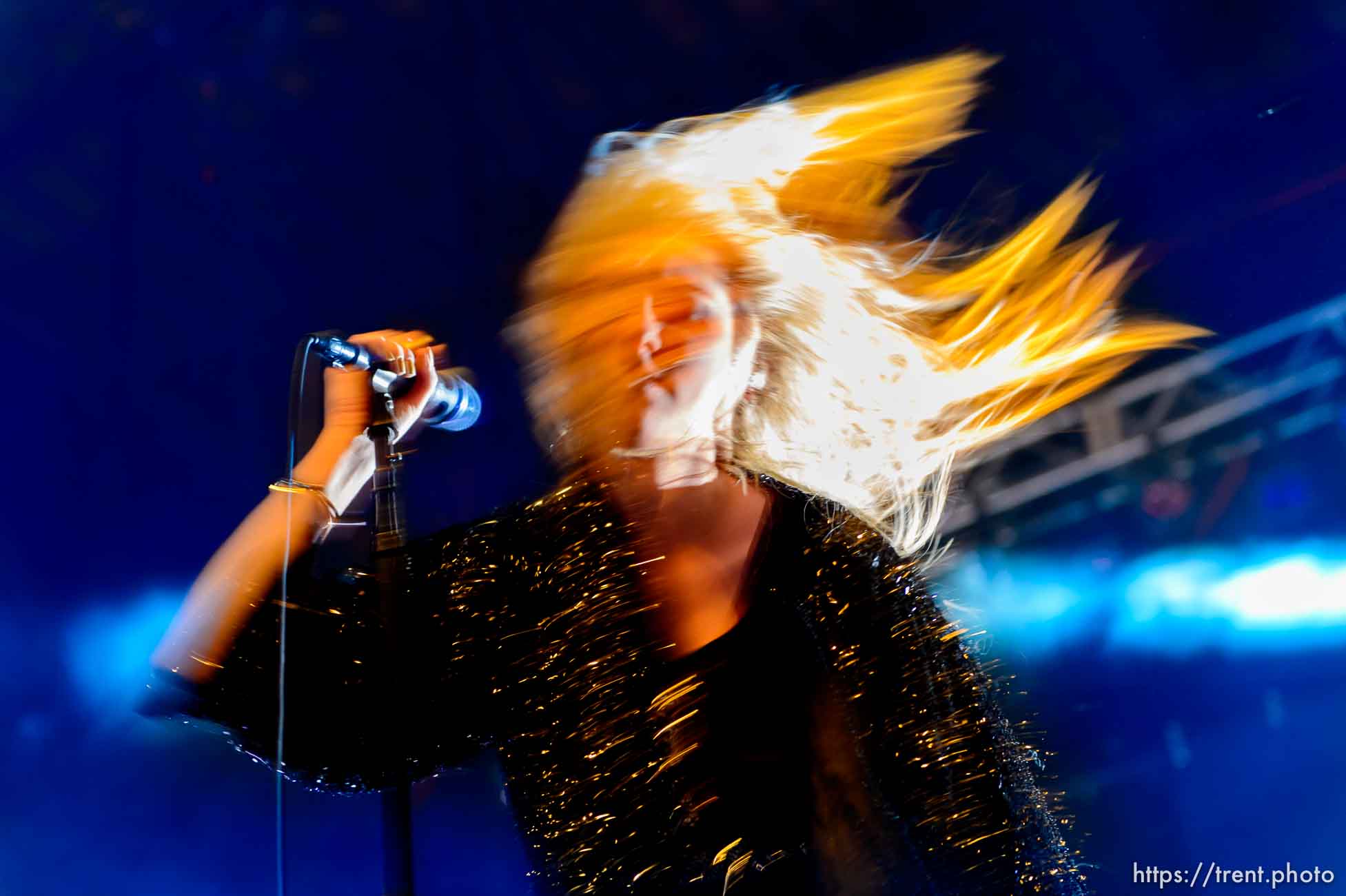 Trent Nelson  |  The Salt Lake Tribune
Singer Taylor Momsen on stage as The Pretty Reckless performs at Saltair, Wednesday June 3, 2015.