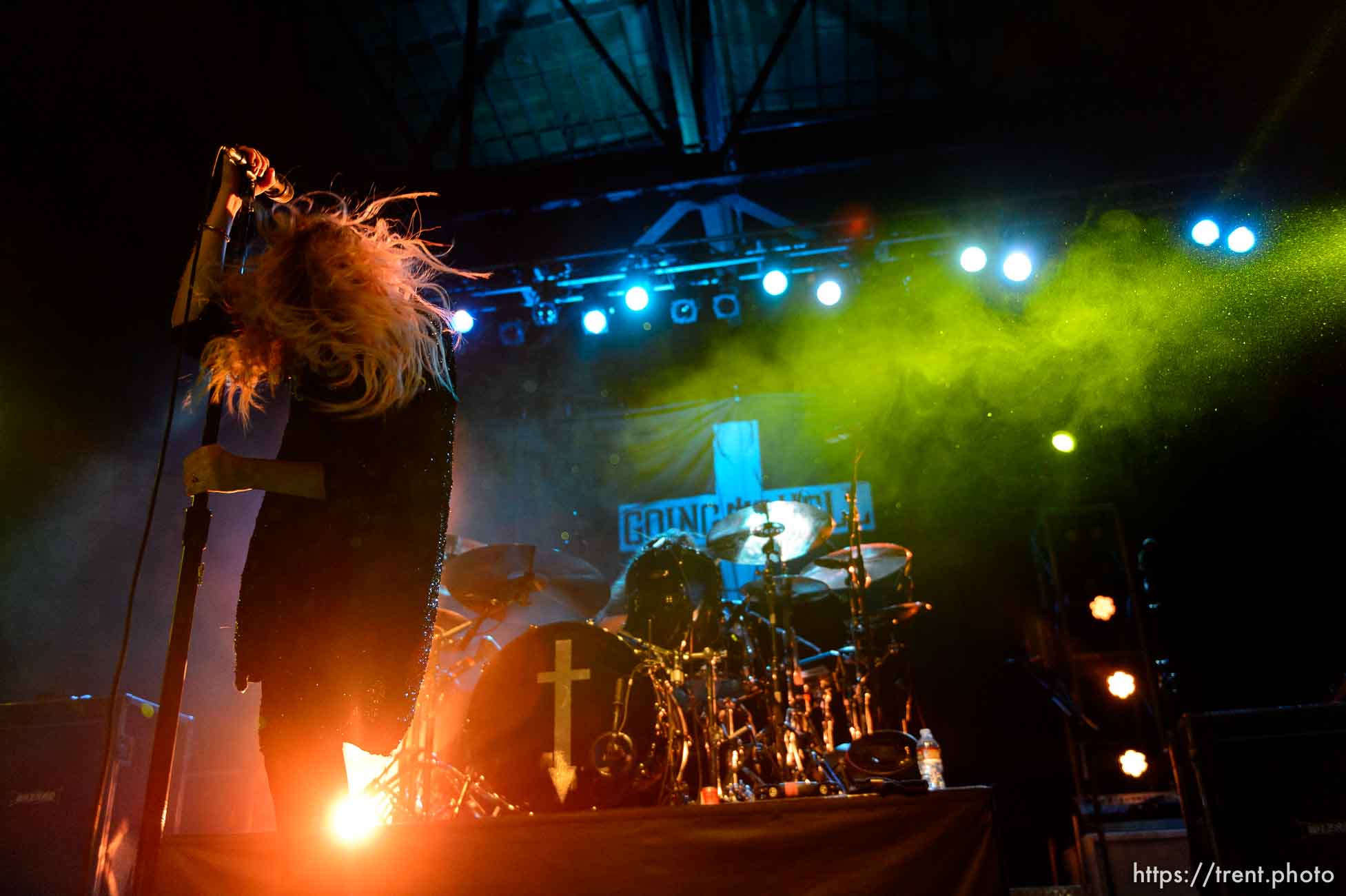 Trent Nelson  |  The Salt Lake Tribune
Singer Taylor Momsen on stage as The Pretty Reckless performs at Saltair, Wednesday June 3, 2015.