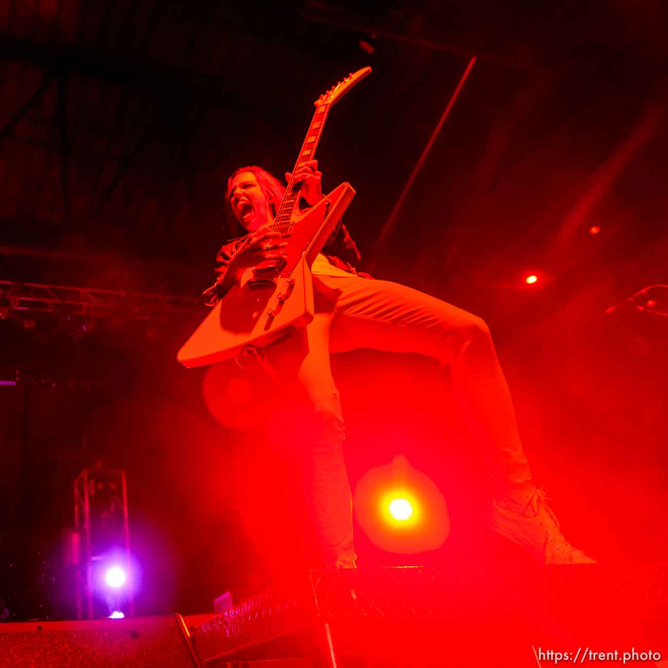 Trent Nelson  |  The Salt Lake Tribune
Lzzy Hale on stage as Halestorm performs at Saltair, Wednesday June 3, 2015.