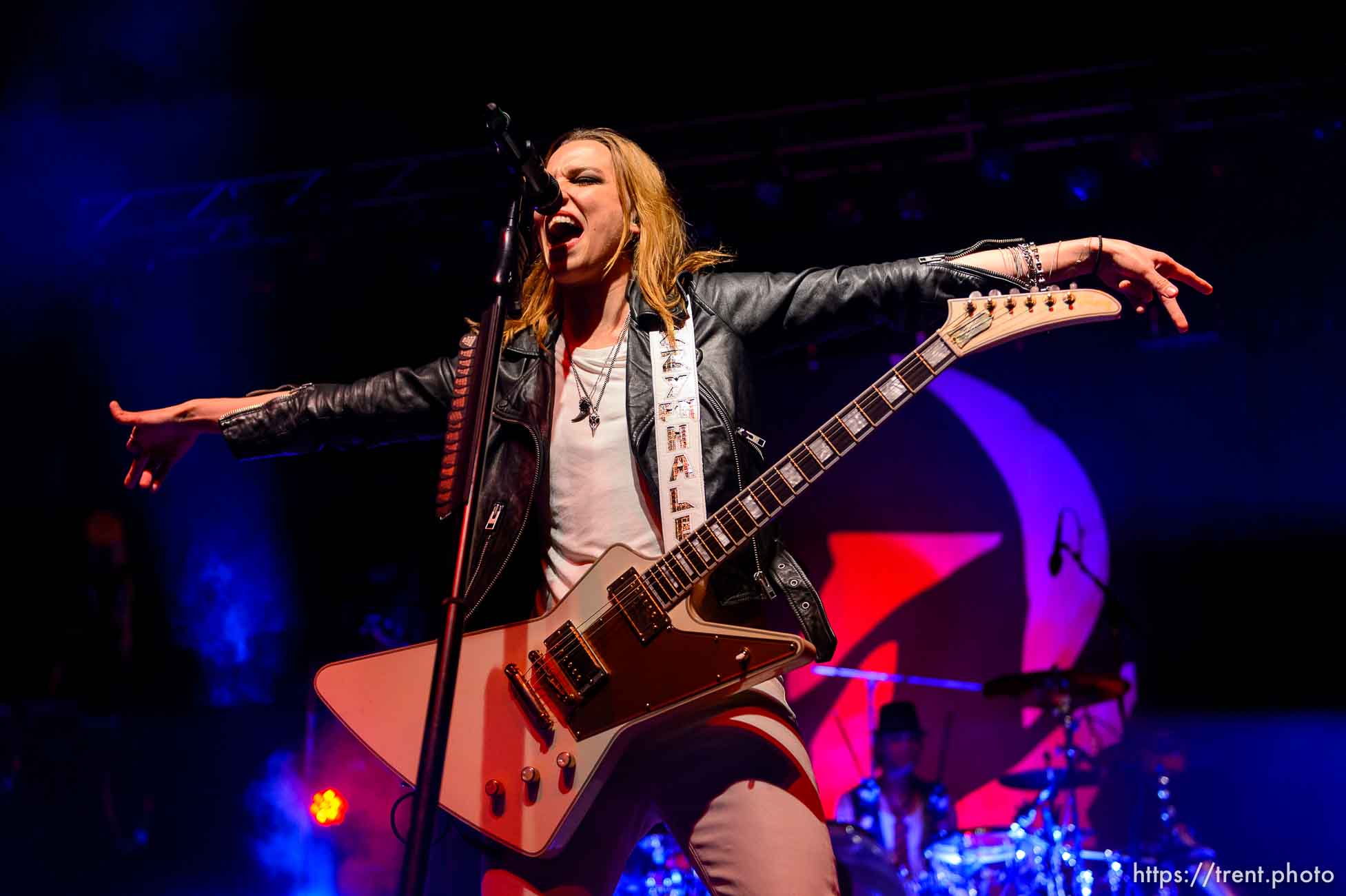 Trent Nelson  |  The Salt Lake Tribune
Lzzy Hale on stage as Halestorm performs at Saltair, Wednesday June 3, 2015.