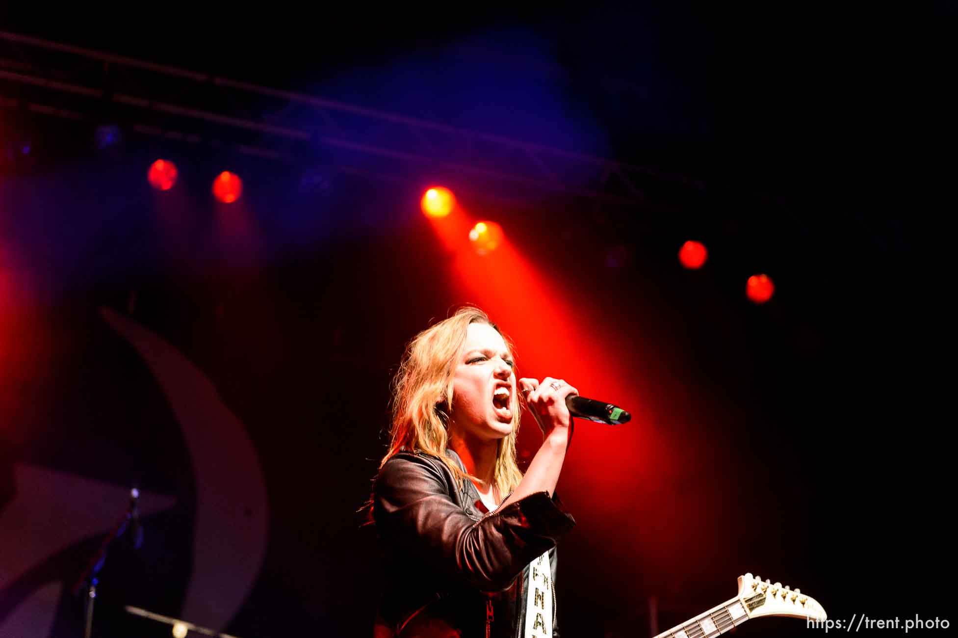 Trent Nelson  |  The Salt Lake Tribune
Lzzy Hale on stage as Halestorm performs at Saltair, Wednesday June 3, 2015.