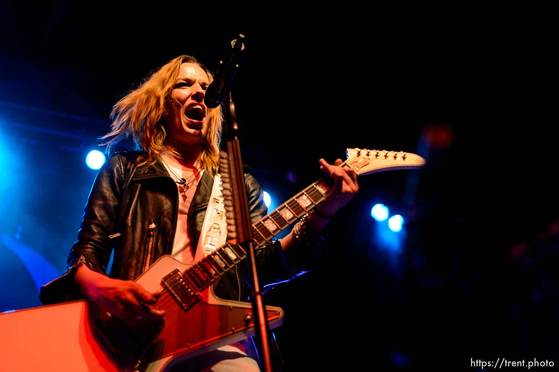 Trent Nelson  |  The Salt Lake Tribune
Lzzy Hale on stage as Halestorm performs at Saltair, Wednesday June 3, 2015.