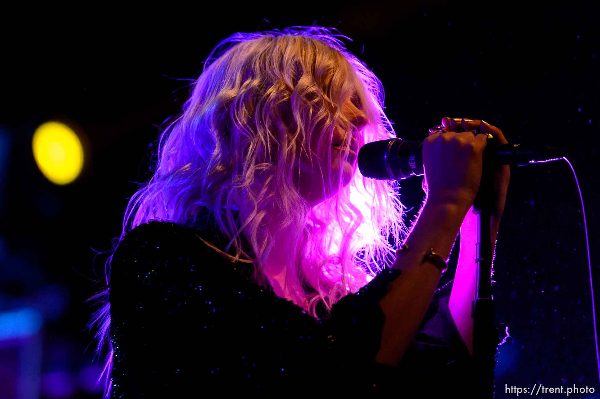 Trent Nelson  |  The Salt Lake Tribune
Singer Taylor Momsen on stage as The Pretty Reckless performs at Saltair, Wednesday June 3, 2015.