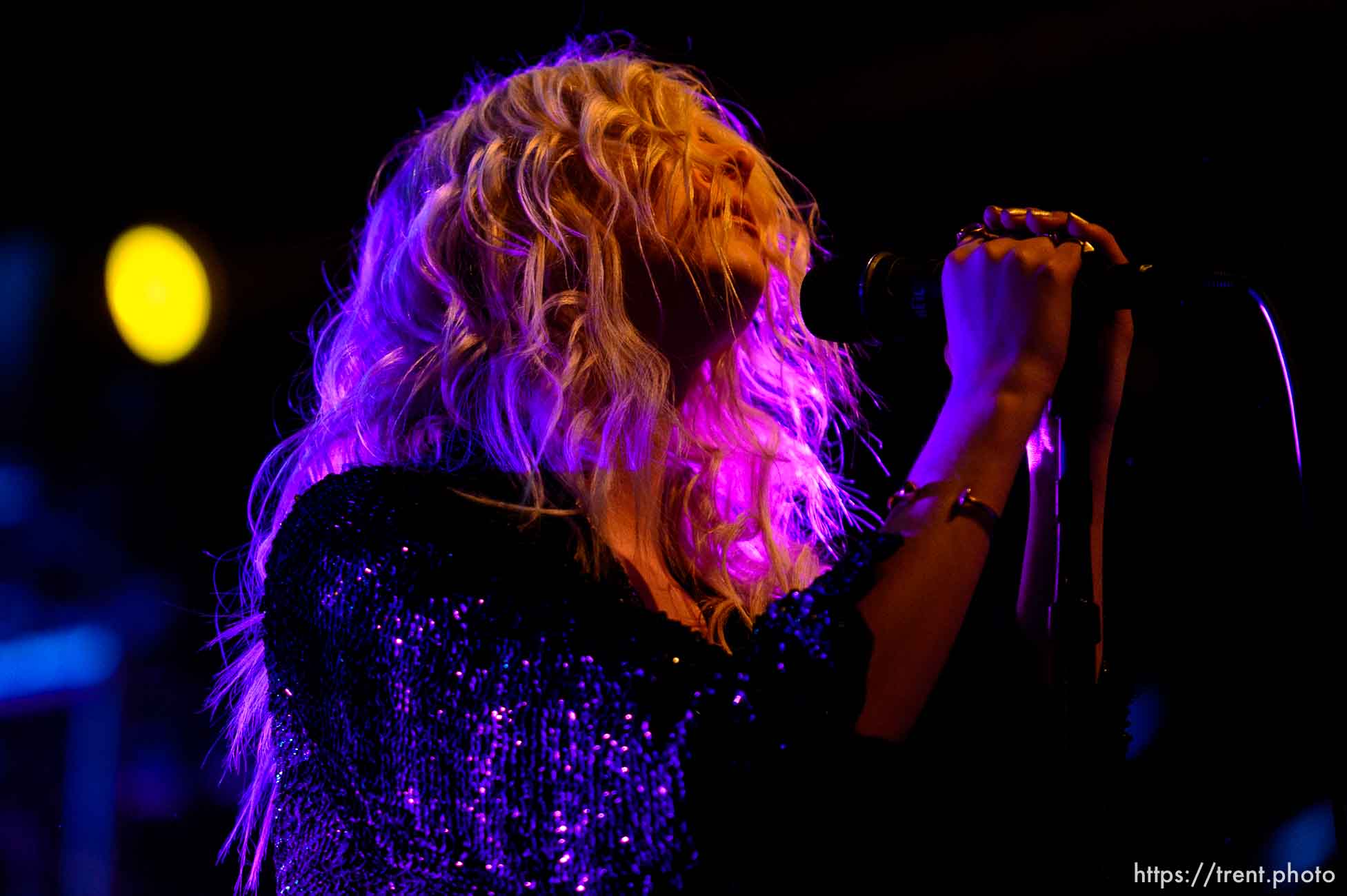 Trent Nelson  |  The Salt Lake Tribune
Singer Taylor Momsen on stage as The Pretty Reckless performs at Saltair, Wednesday June 3, 2015.