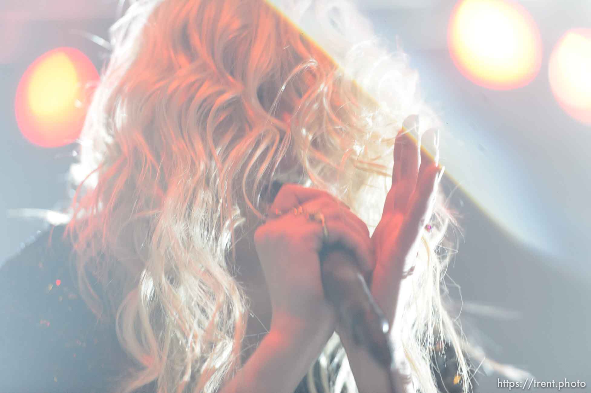 Trent Nelson  |  The Salt Lake Tribune
Singer Taylor Momsen on stage as The Pretty Reckless performs at Saltair, Wednesday June 3, 2015.