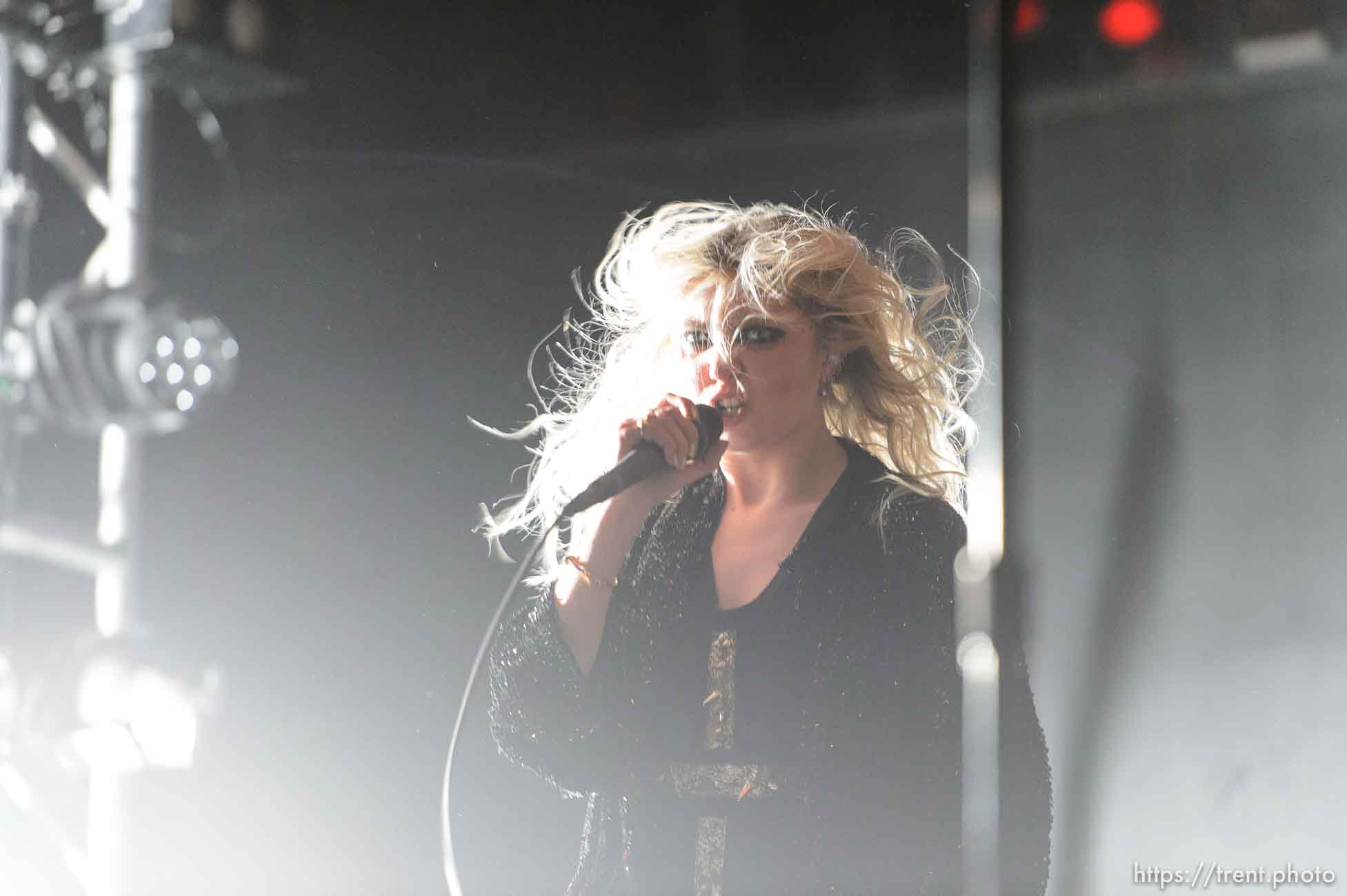 Trent Nelson  |  The Salt Lake Tribune
Singer Taylor Momsen on stage as The Pretty Reckless performs at Saltair, Wednesday June 3, 2015.