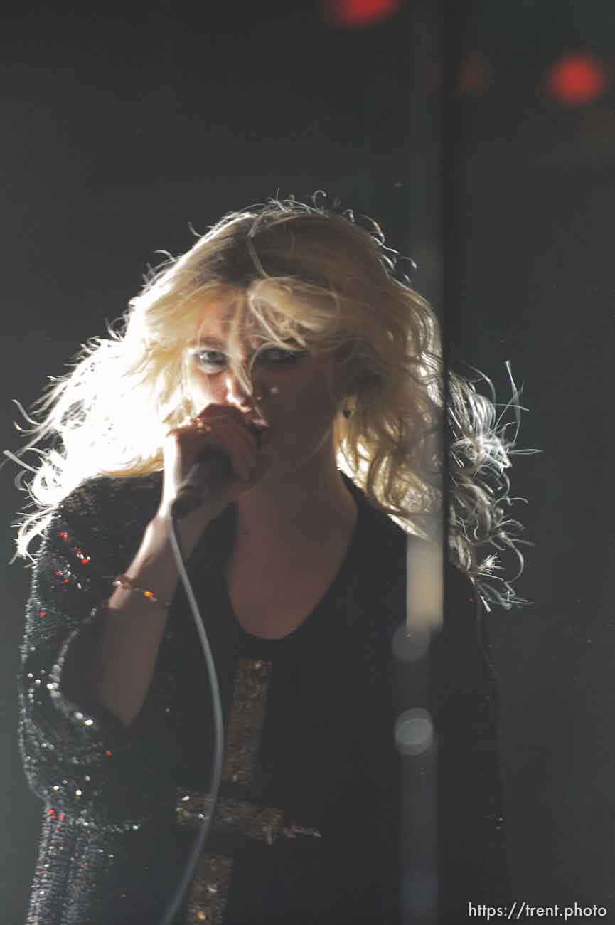 Trent Nelson  |  The Salt Lake Tribune
Singer Taylor Momsen on stage as The Pretty Reckless performs at Saltair, Wednesday June 3, 2015.