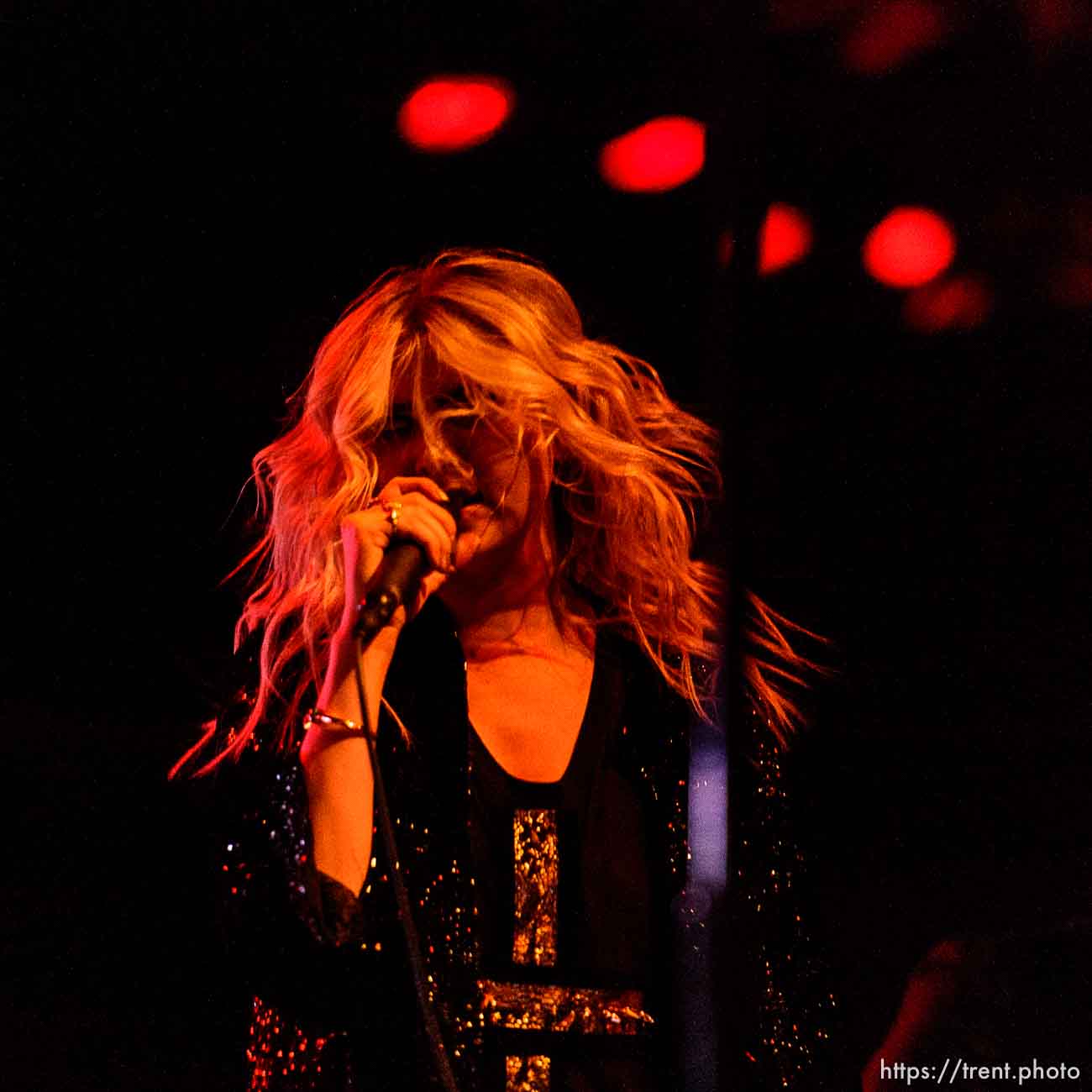 Trent Nelson  |  The Salt Lake Tribune
Singer Taylor Momsen on stage as The Pretty Reckless performs at Saltair, Wednesday June 3, 2015.