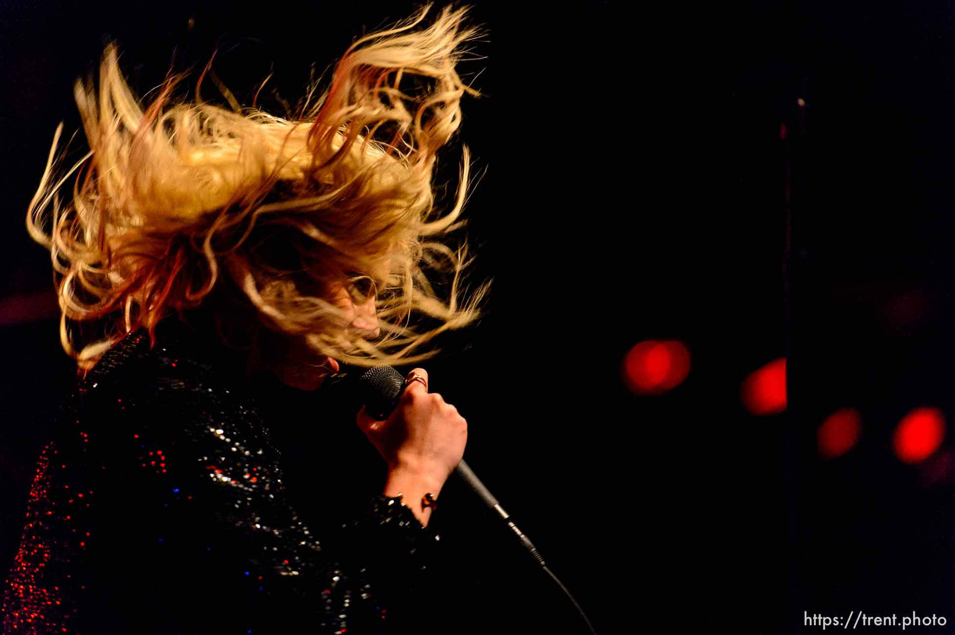 Trent Nelson  |  The Salt Lake Tribune
Singer Taylor Momsen on stage as The Pretty Reckless performs at Saltair, Wednesday June 3, 2015.