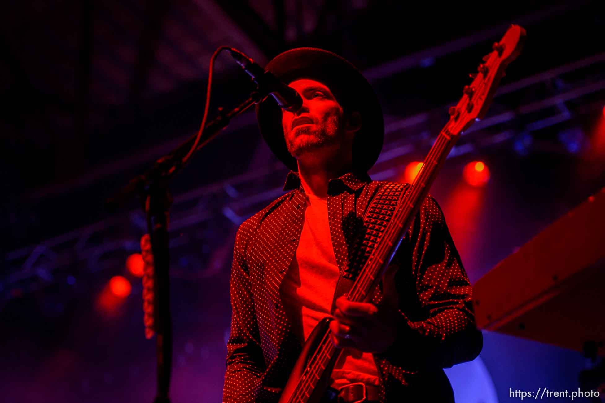 Trent Nelson  |  The Salt Lake Tribune
Josh Smith on bass, as Halestorm performs at Saltair, Wednesday June 3, 2015.