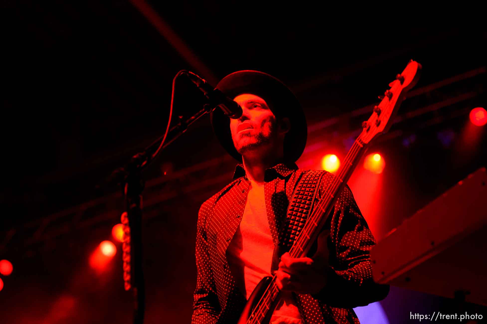 Trent Nelson  |  The Salt Lake Tribune
Josh Smith on bass, as Halestorm performs at Saltair, Wednesday June 3, 2015.