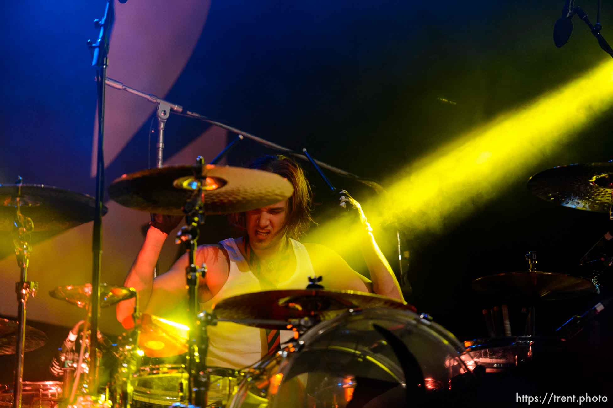 Trent Nelson  |  The Salt Lake Tribune
Drummer Arejay Hale as Halestorm performs at Saltair, Wednesday June 3, 2015.