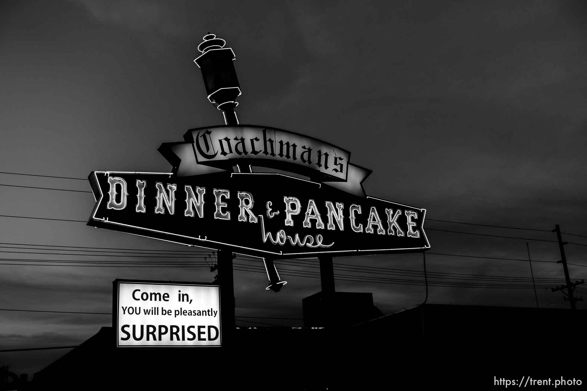 coachmans dinner and pancake house - come in, you will be pleasantly surprised, Thursday June 4, 2015.