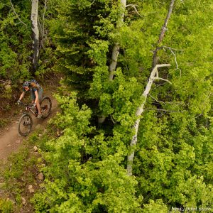 Trent Nelson  |  The Salt Lake Tribune
A mountain biker at the Park City Mountain Resort, Saturday June 6, 2015.