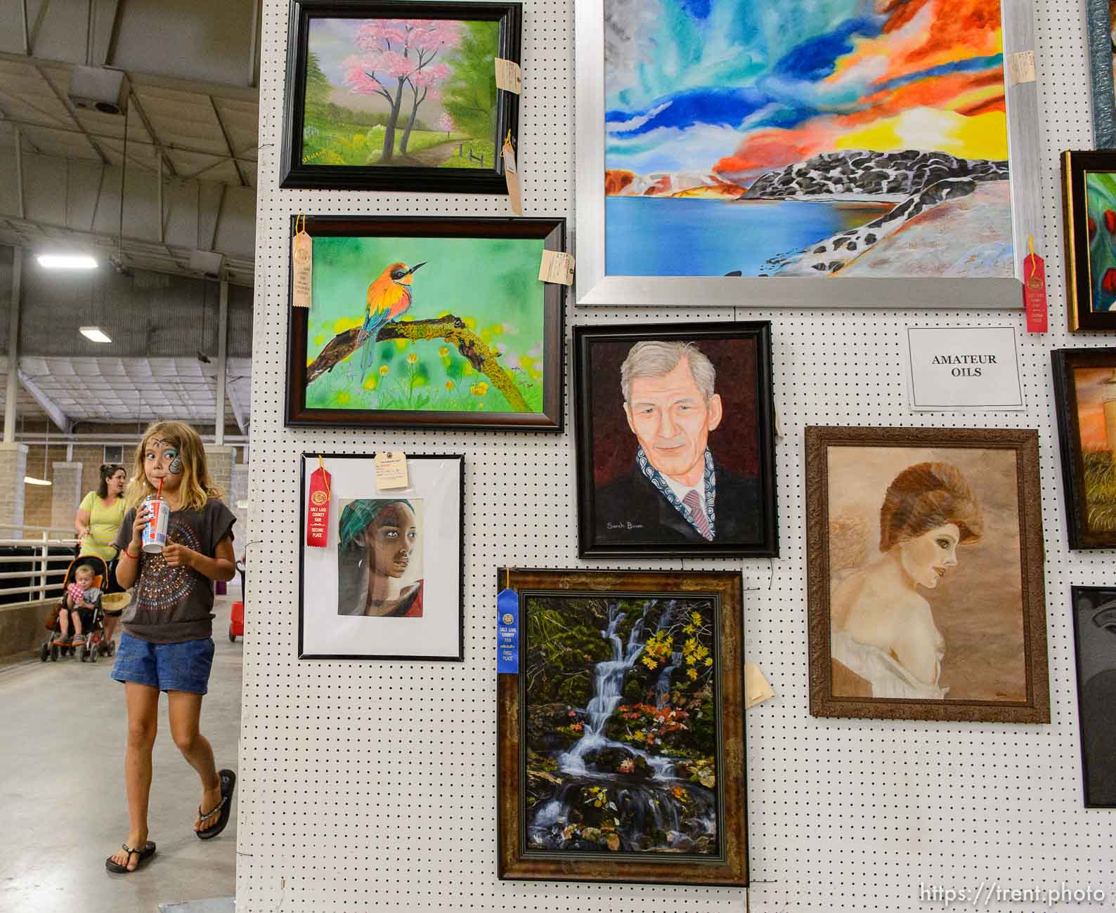 Trent Nelson  |  The Salt Lake Tribune
Fine art on display at the Salt Lake County Fair in South Jordan, Wednesday August 12, 2015. The fair opened Wednesday, celebrating its 79th year with events, rides, exhibitions and activities designed to be “fun for the whole herd.”