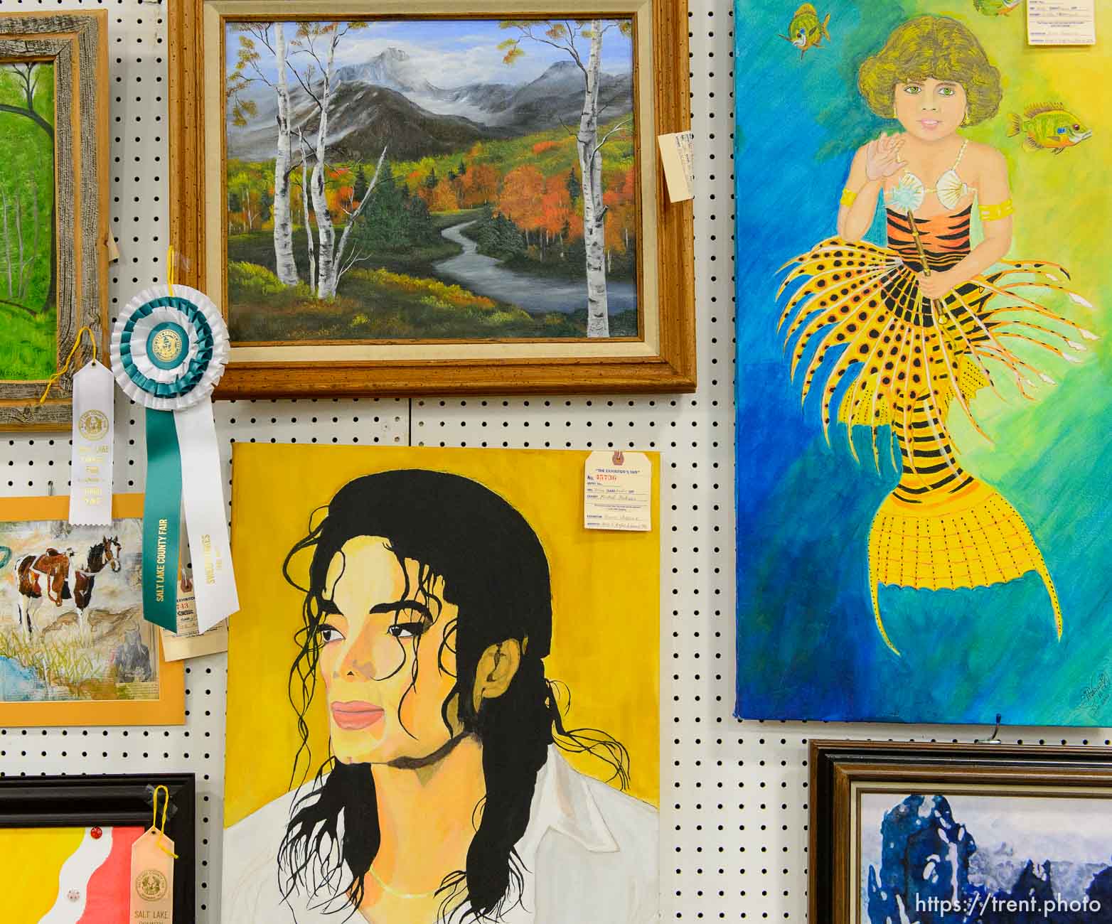 Trent Nelson  |  The Salt Lake Tribune
Fine art on display at the Salt Lake County Fair in South Jordan, Wednesday August 12, 2015. The fair opened Wednesday, celebrating its 79th year with events, rides, exhibitions and activities designed to be “fun for the whole herd.”