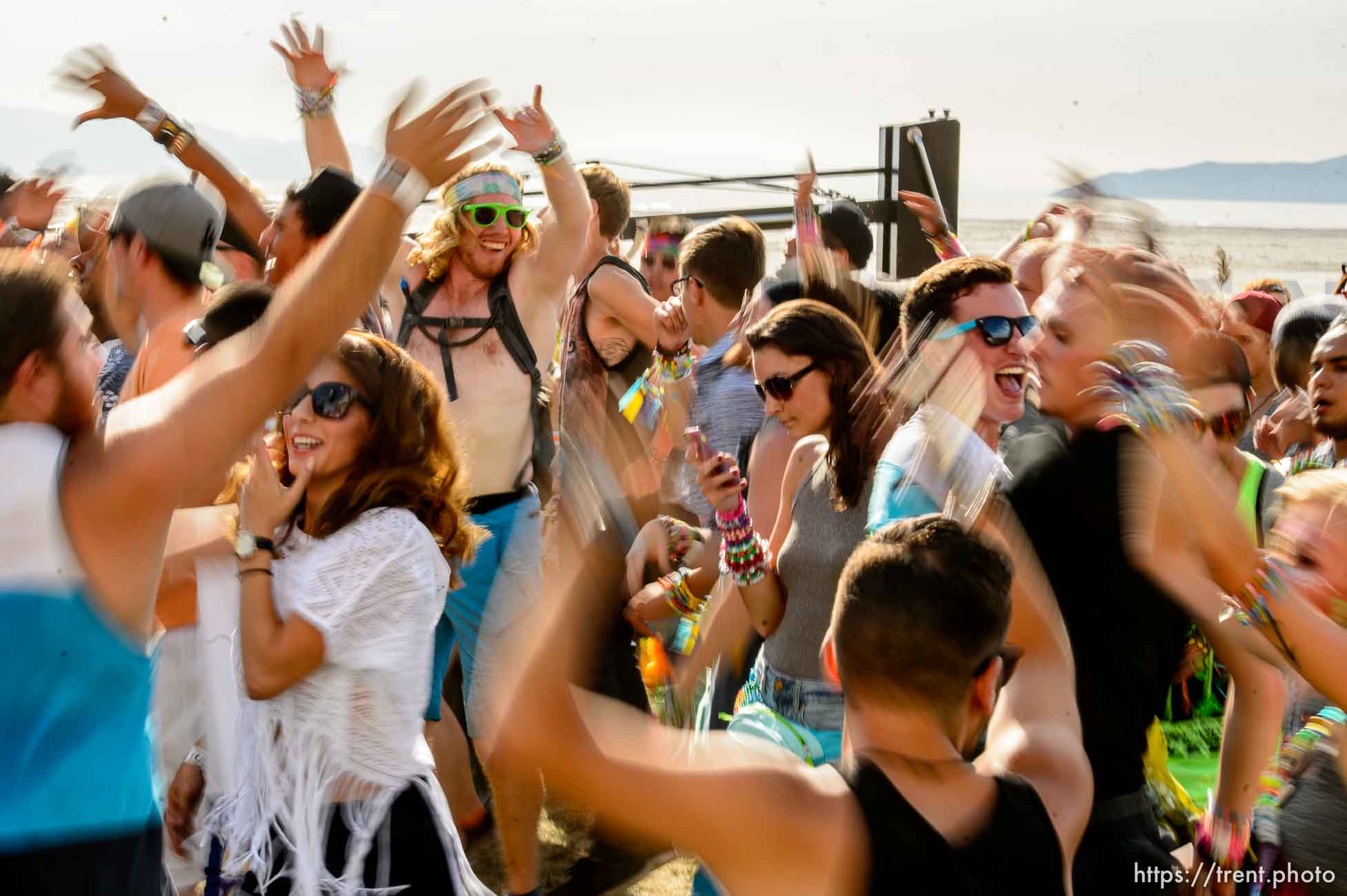 Trent Nelson  |  The Salt Lake Tribune
Fans dance at the Das Energi Festival, a day-long show of electronic music, culture and dance with three stages at Saltair, Saturday August 15, 2015.