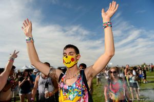 Trent Nelson  |  The Salt Lake Tribune
Fans dance at the Das Energi Festival, a day-long show of electronic music, culture and dance with three stages at Saltair, Saturday August 15, 2015.