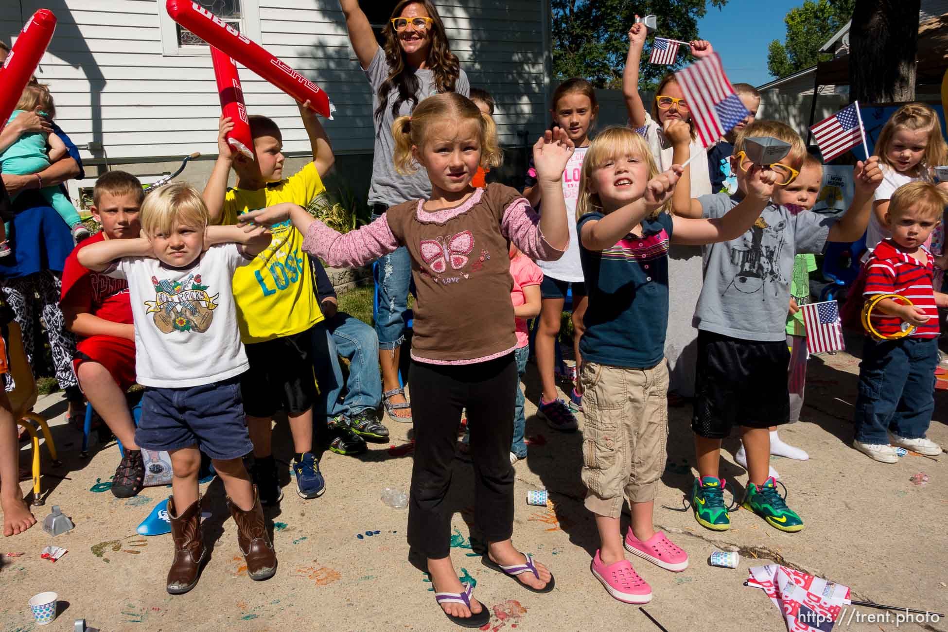 Trent Nelson  |  The Salt Lake Tribune
Children from the Hearts & Hands Childrens Academy cheer on riders at the start of the Tour of Utah's second stage, in Tremonton, Tuesday August 4, 2015.