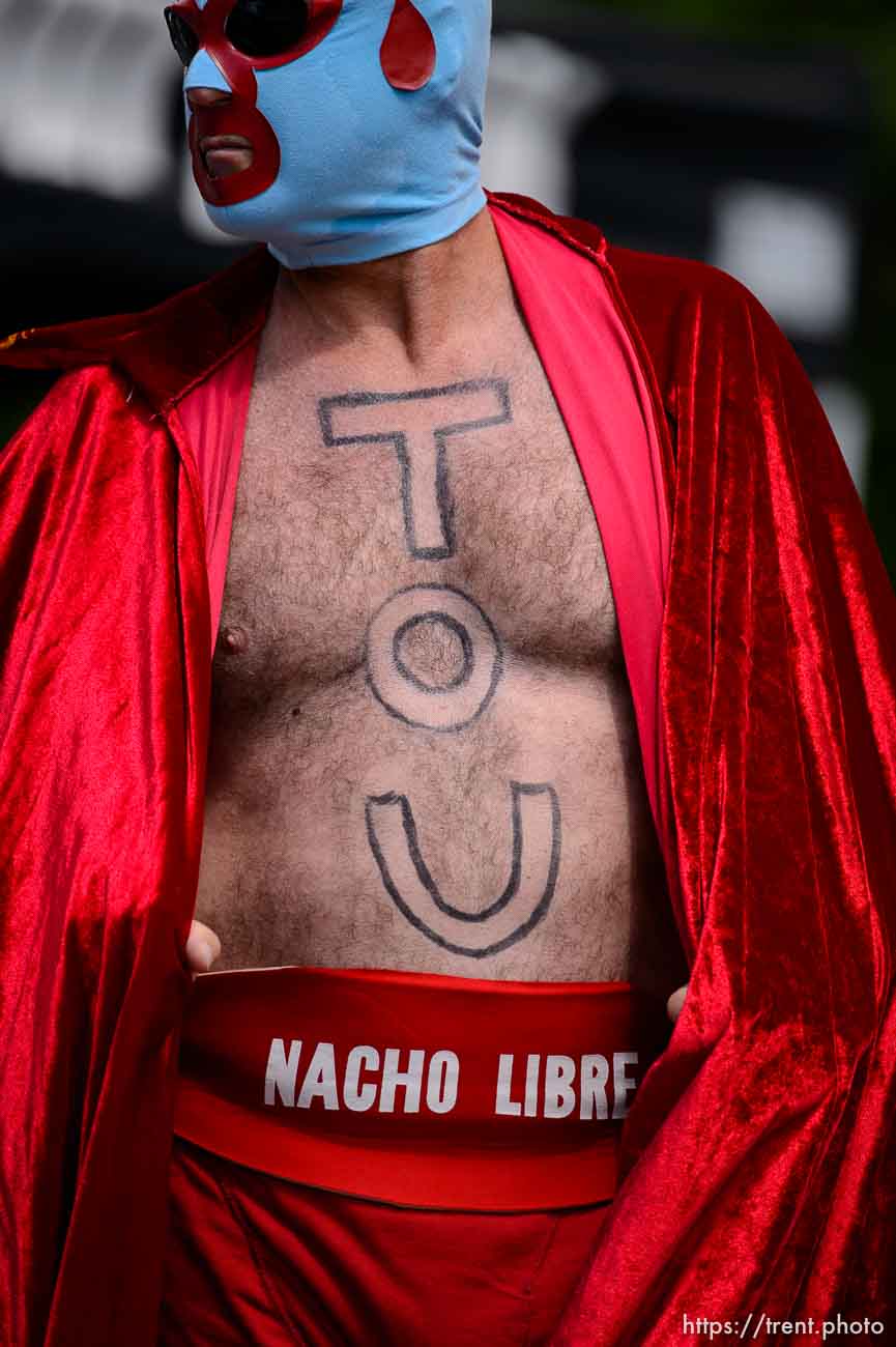 nacho libre fan, Tour of Utah at Tanners Flat, Little Cottonwood Canyon , Saturday August 8, 2015.